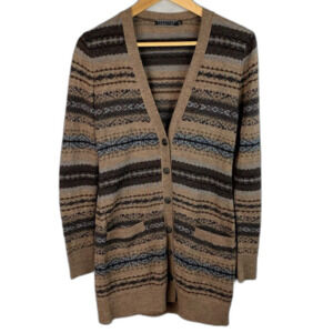 Peruvian Connection women’s wool long sleeves v-neck buttons closure cardigan xs
